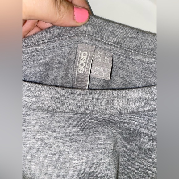 ASOS design curve oversized boyfriend tshirt with roll sleeves in gray marl - Picture 9 of 9